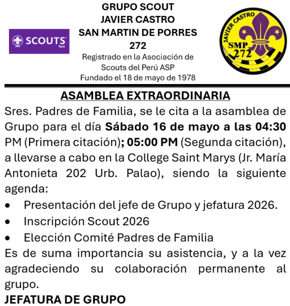 convocatoria asamblea scout