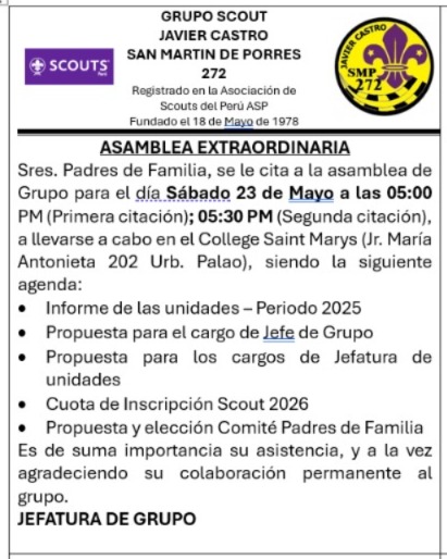Asamblea Extraordinaria